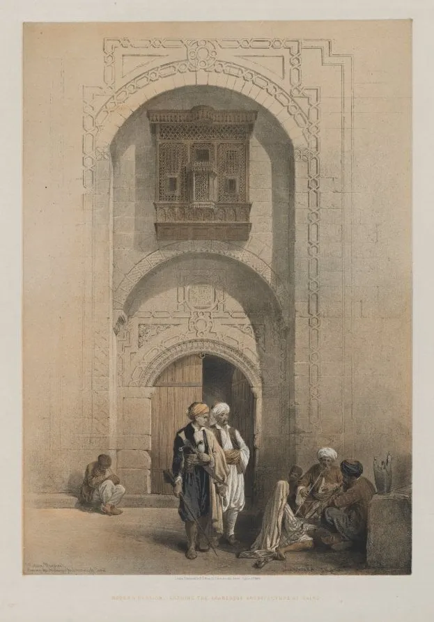 Egypt and Nubia, Volume III: Modern Mansion, showing the Arabesque Architecture of Cairo, by Louis Haghe, 1849