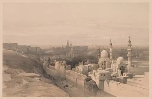 Egypt and Nubia, Volume III, No. 26, Cairo, Looking West, by Louis Haghe