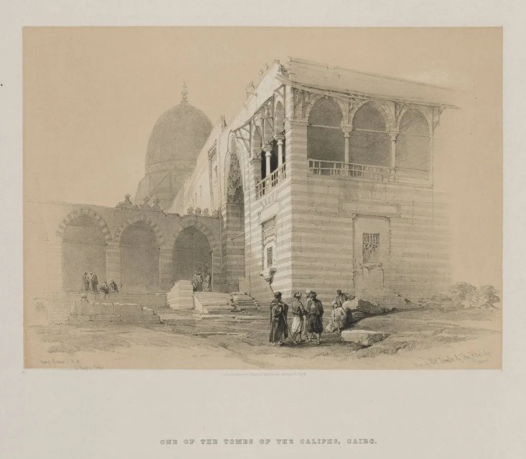 Egypt and Nubia, Volume III: One of the Tombs of the Khalifs, Cairo, by Louis Haghe, 1848