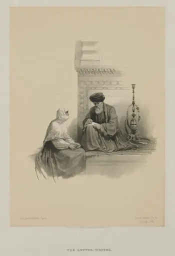 Egypt and Nubia, Volume III: The Letter-Writer, Cairo, by Louis Haghe