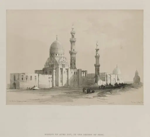 Egypt and Nubia, Volume III: Tombs of the Caliphs-Cairo.  Mosque of Ayed Be[y], by Louis Haghe