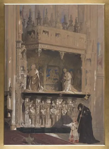 Monument of the Cardinald D'Amboise in Rouen Cathedral, by Louis Haghe