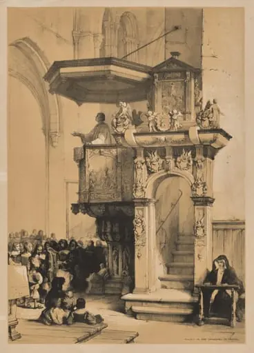 Sketches in Belgium and Germany, First Series, Pulpit in the Cathedral of Treves, by Louis Haghe