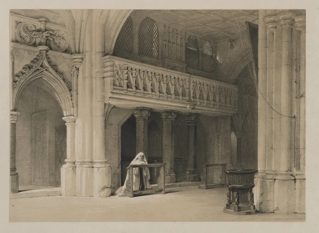Sketches in Belgium and Germany, Volume I: Nönnberg Convent, Salzburg, by Louis Haghe, 1840