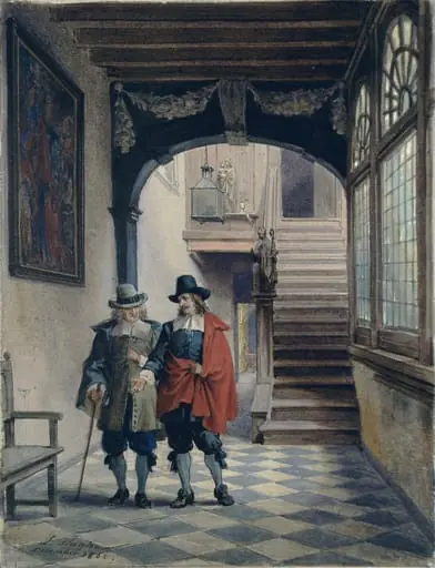 The Corridor, Brewer's Hall, Antwerp, by Louis Haghe