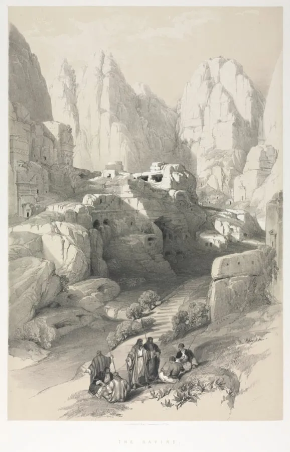 The Holy Land, Syria, Idumea, Arabia, Egypt & Nubia: Petra, by Louis Haghe, 1842