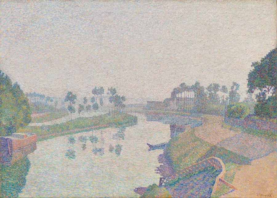 Banks of the Oise at Dawn, by Louis Hayet, unspecified, 1888