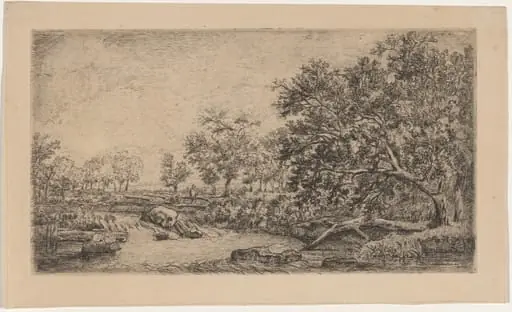 A t Pontchéry, Isère (A Pontcheruy , Isère, vue d’une chute d’eau), by Louis Hector François Allemand