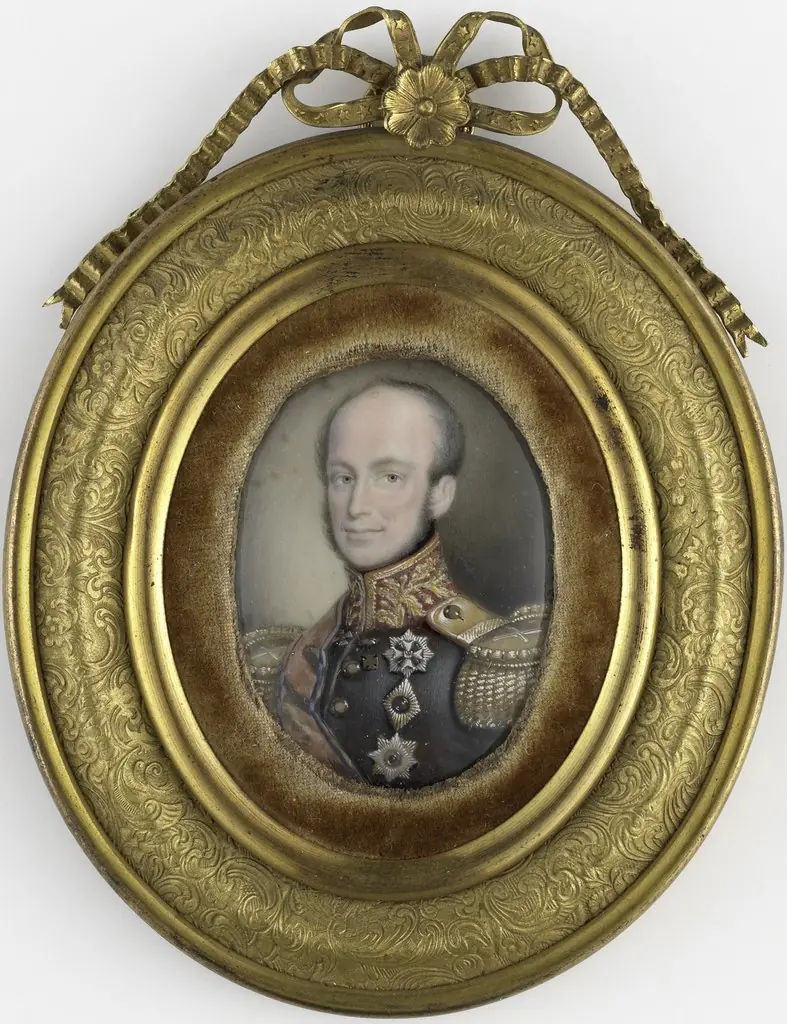 Portrait of Willem II van Oranje- Nassau (1792-1849), by Louis Henri de Fontenay
