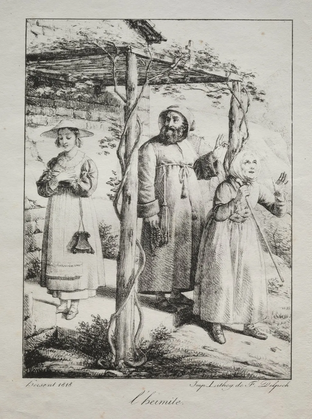 The Hermit, by Louis Hersent, 1818