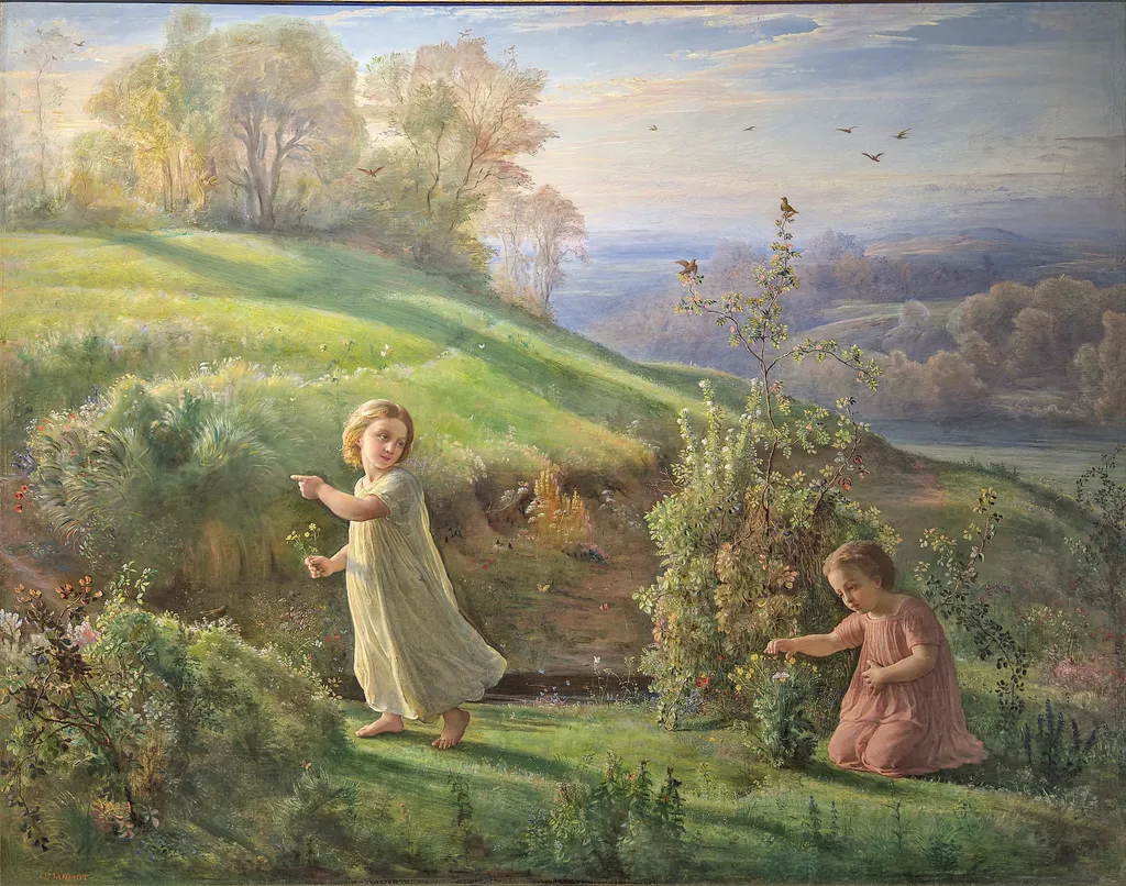 Poem of the Soul - Spring, by Louis Janmot, oil, 1854