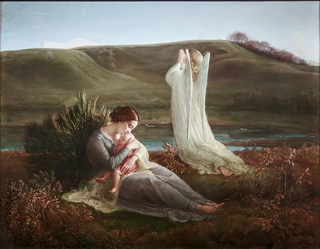 Poem of the Soul - The Angel and the Mother, by Louis Janmot