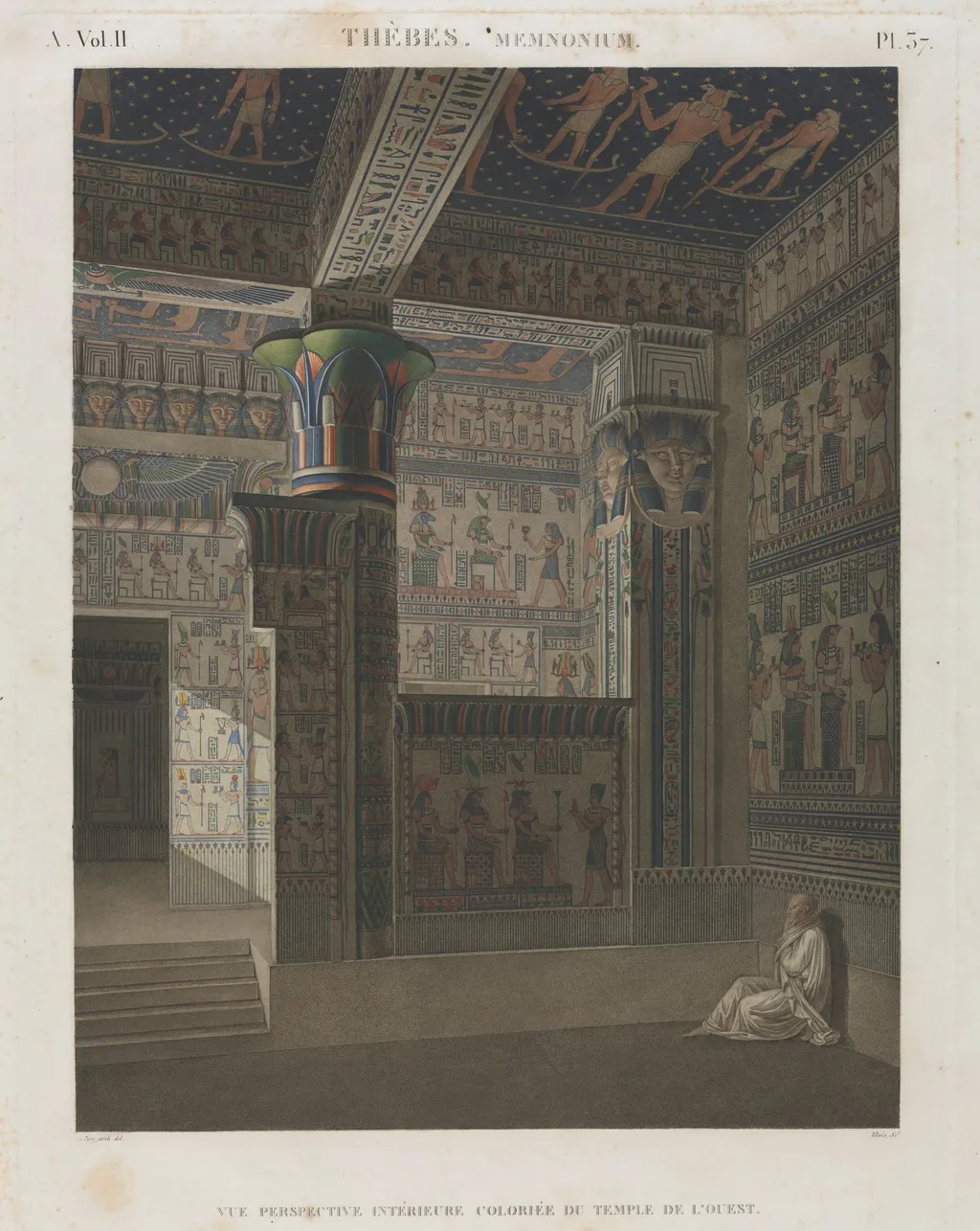 Description of Egypt: Thebes. Memnonium, Vol. II, Pl. 37, by Louis-Jean Allais, 1821