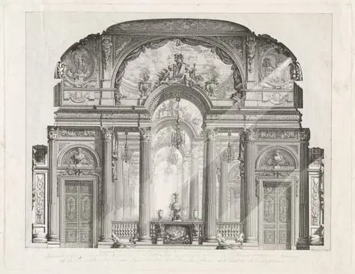 Cross Section of the Salon of the Palazzo Spinola, Genoa, by Louis Jean Desprez
