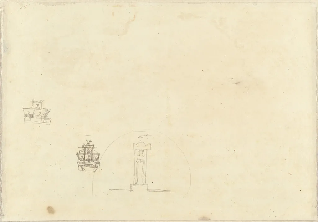 Sketches of Tombs, by Louis Jean Desprez, graphite, 1782
