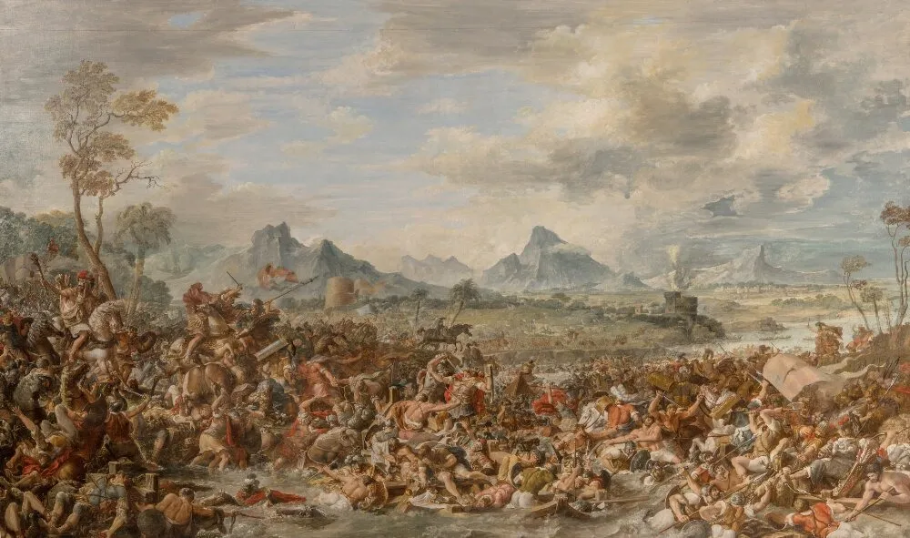 Victory of the Crotonians over the Sybarites, by Louis Jean Desprez, oil, 1794