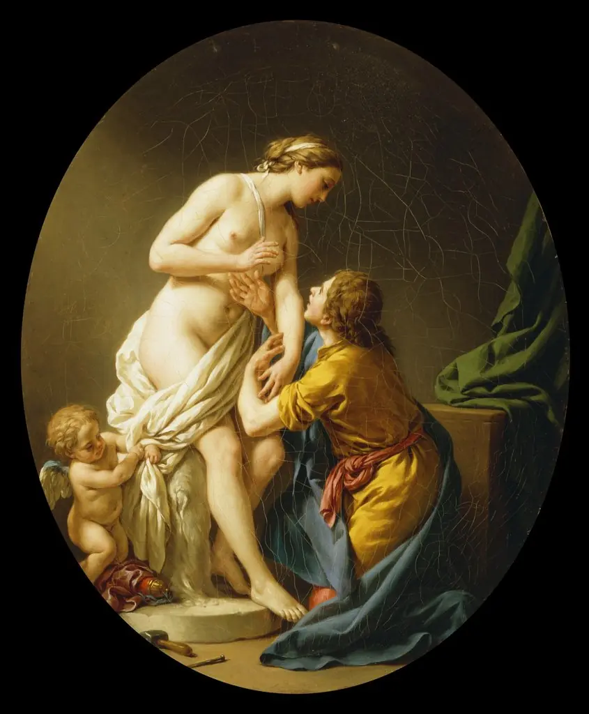 Pygmalion and Galatea, by Louis-Jean-François Lagrenée
