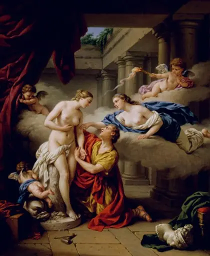 Pygmalion ja hänen veistoksensa, by Louis Jean François Lagrenée vanhempi / den äldre / the Elder