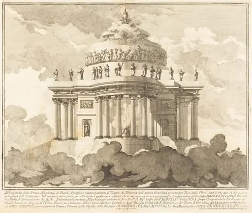 The Prima Macchina for the Chinea of 1746: The Temple of Minerva, by Louis-Joseph Le Lorrain