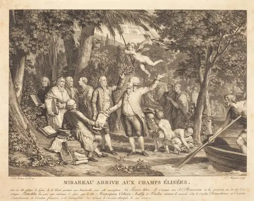 Mirabeau arrive aux Champs-Élisées, by Louis-Joseph Masquelier