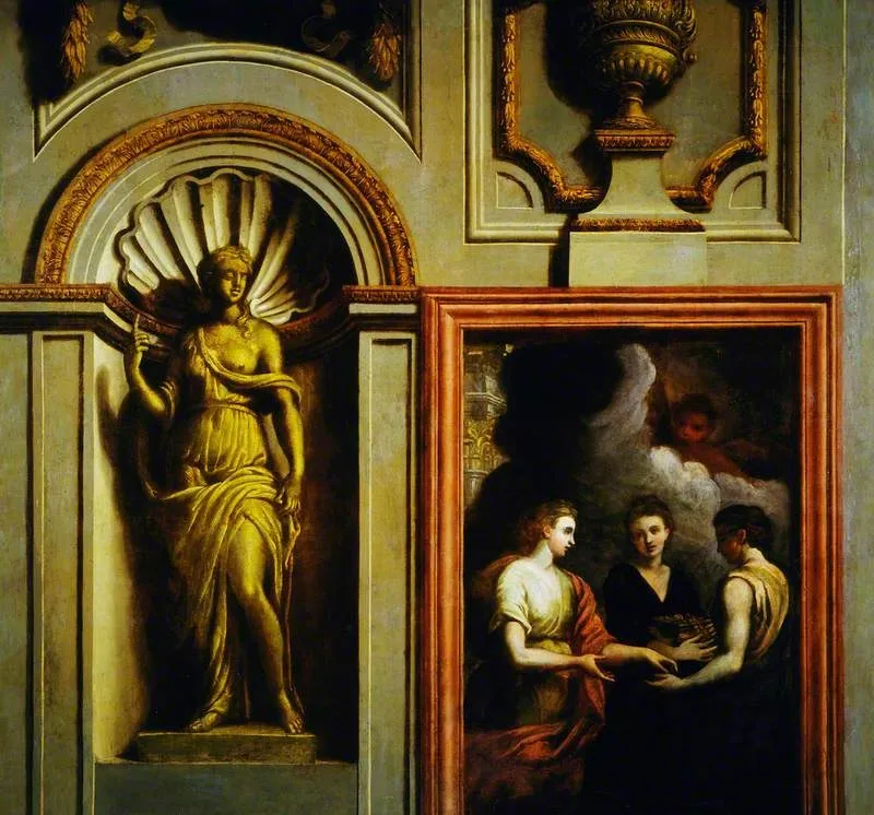 Psyche Giving Gifts to Her Sisters, by Louis Laguerre, unspecified, 1710