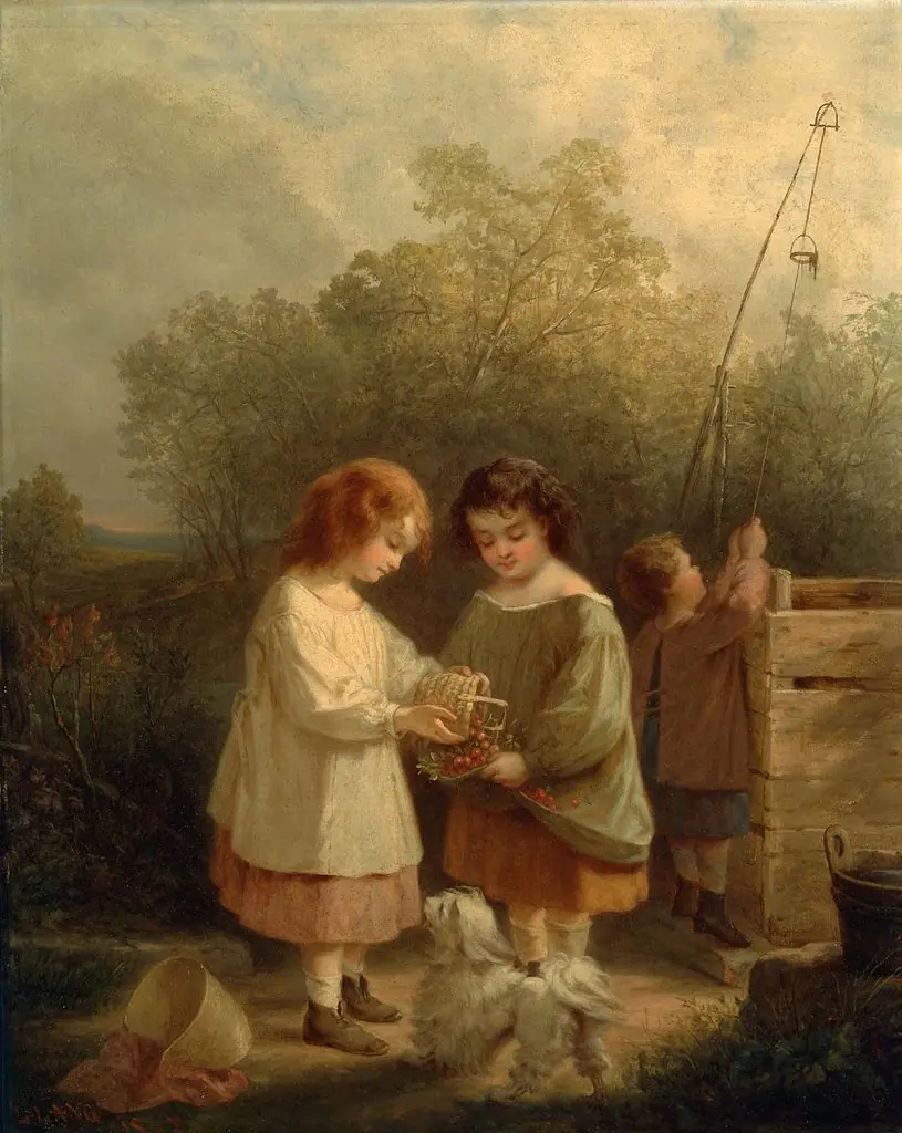 Girls with Berries, by Louis Lang