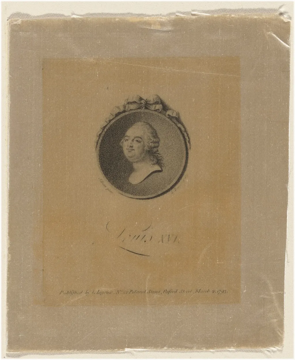 Louis XVI, by Louis Legoux, ink, 1793