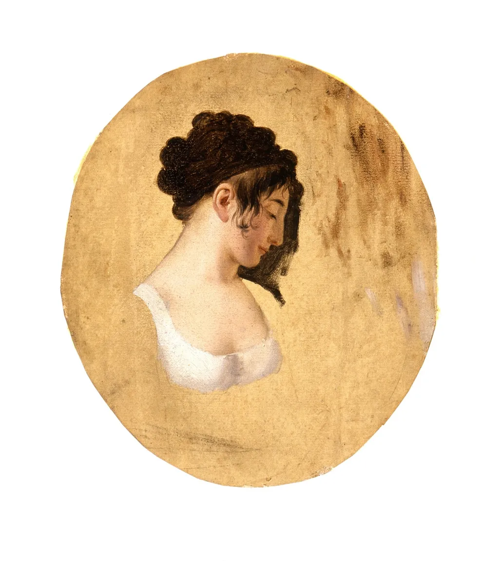 Profile of a Young Woman's Head, by Louis-Léopold Boilly, unspecified, 1798