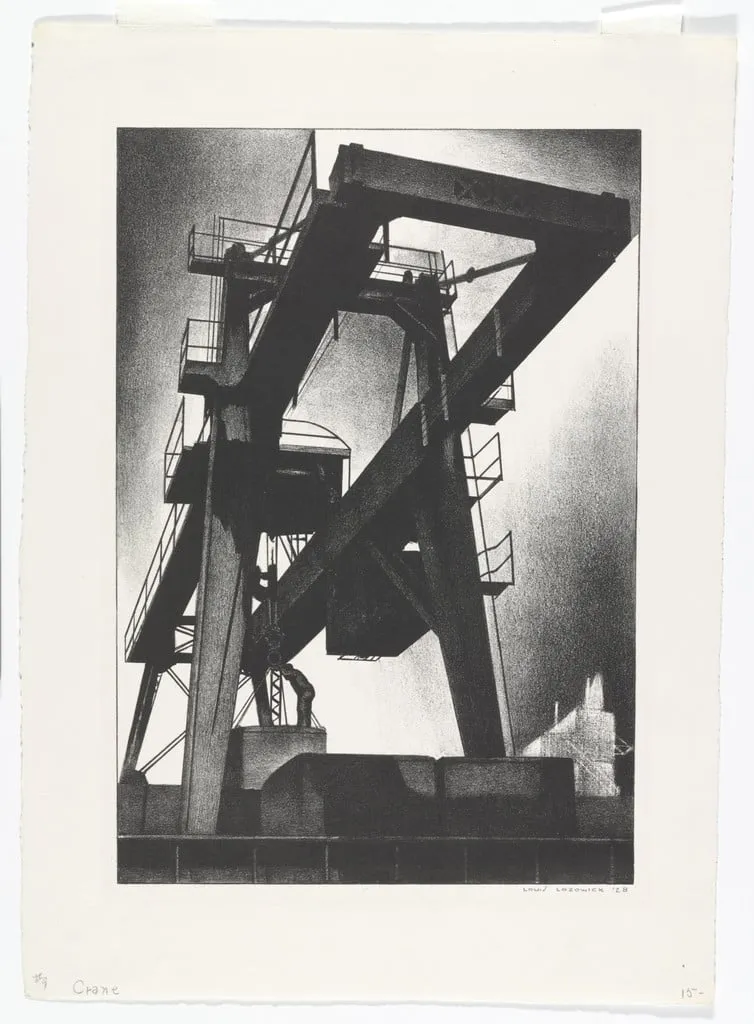 Untitled, by Louis Lozowick, ink, 1928