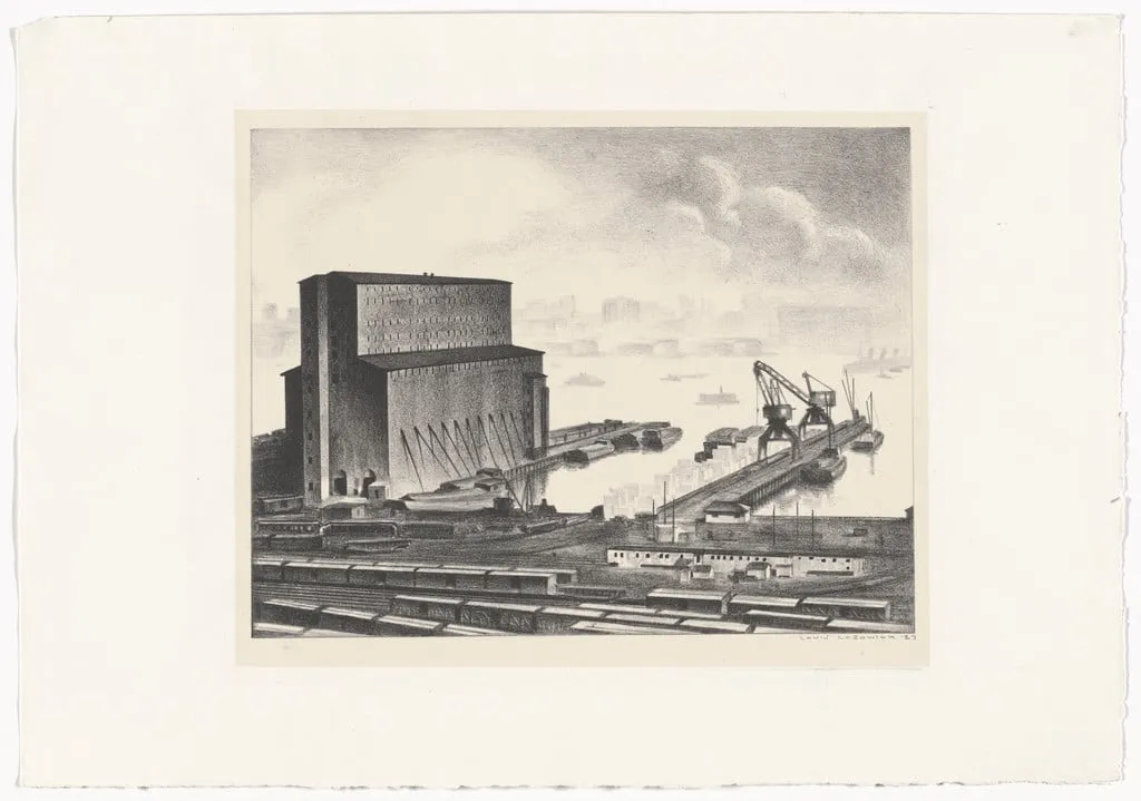 Untitled, by Louis Lozowick, ink, 1928
