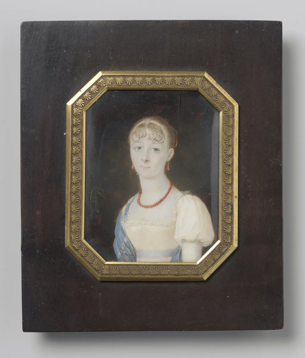 Jonkvrouw Johanna Cornelia Mollerus (1792-1844), by Louis-Marie Autissier, ivory, 1808