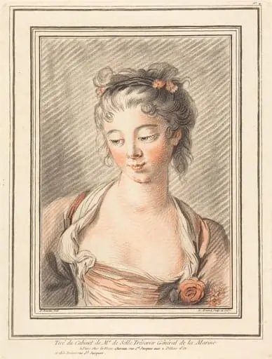 Bust of a Young Woman Looking Down, by Louis-Marin Bonnet
