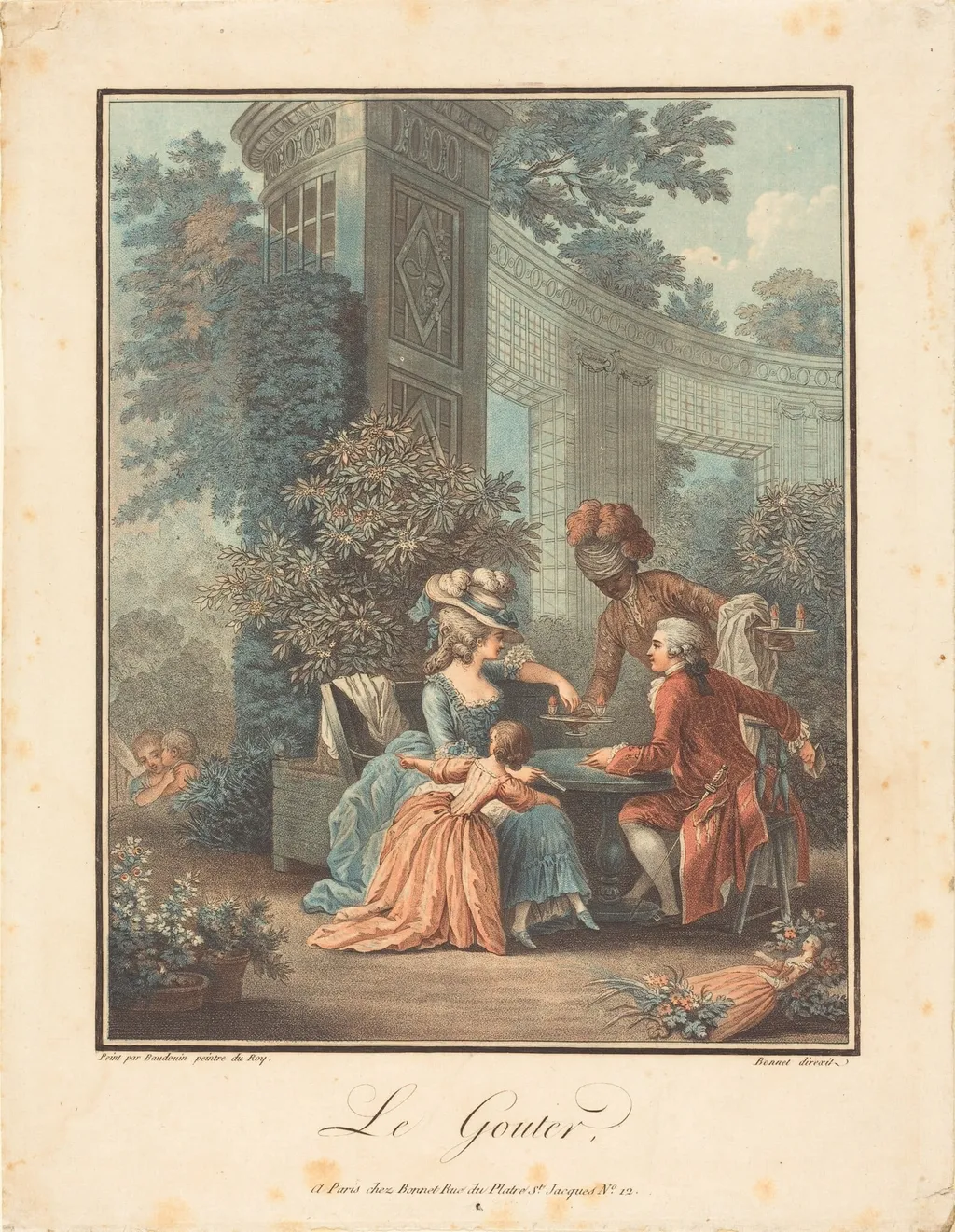 Le Goûter, by Louis-Marin Bonnet, paint, 1764