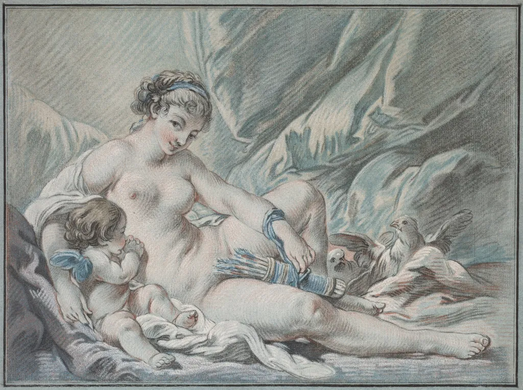 Love Requests Venus to Return His Weapons to Him, by Louis-Marin Bonnet, 1768