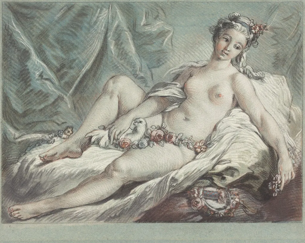 The Awakening of Venus, by Louis-Marin Bonnet, pastel, 1769