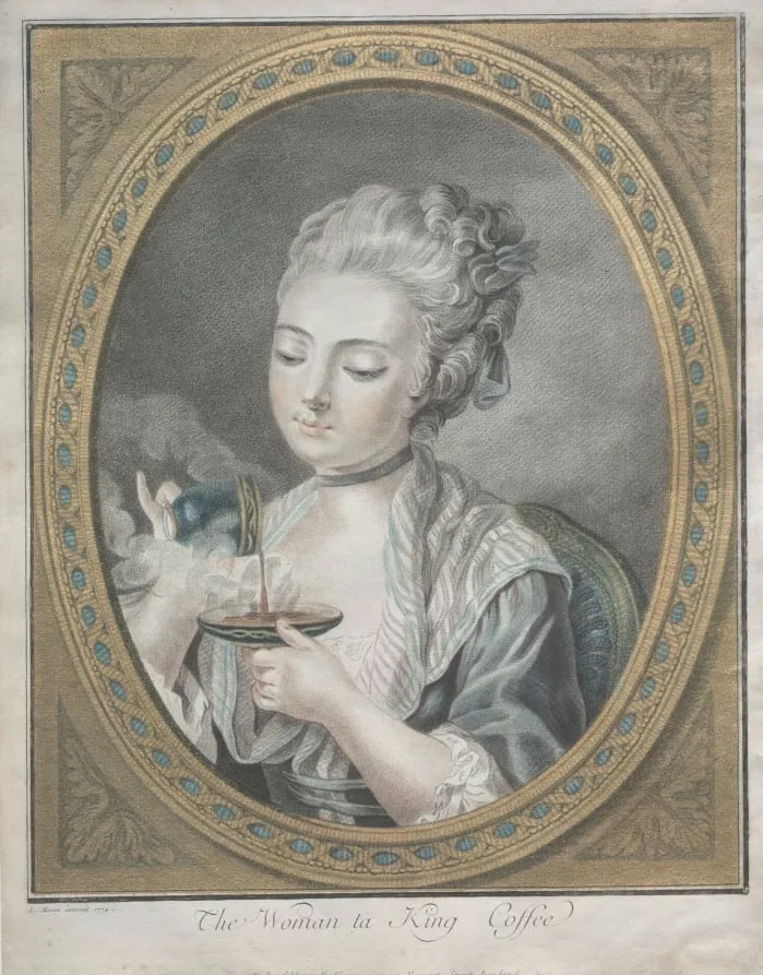 The Woman Taking Coffee, by Louis-Marin Bonnet, 1774