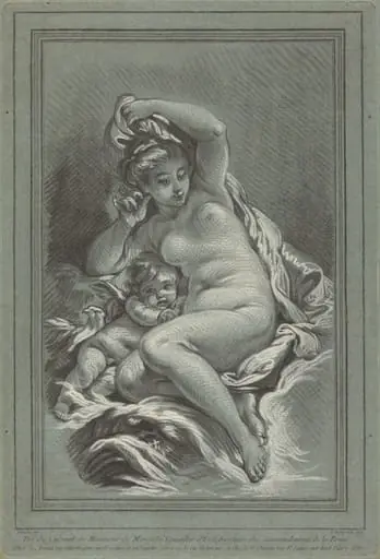 Venus and Cupid on a Dolphin, by Louis-Marin Bonnet