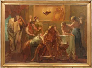 Priamus Asking Achilles for Hector's Body, by Louis Masreliez, 1790