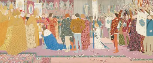 The Crowning at Rheims of the Dauphin (Joan of Arc series: V), by Louis Maurice Boutet de Monvel