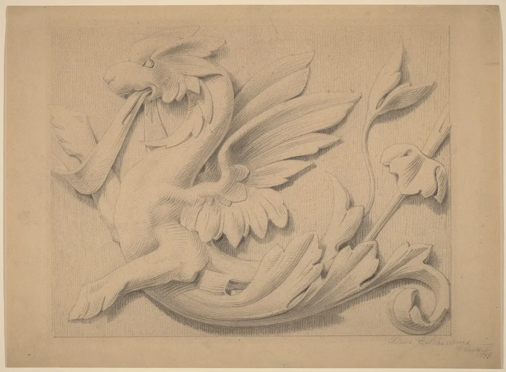 Study from a Cast, by Louis Michel Eilshemius, graphite, 1885