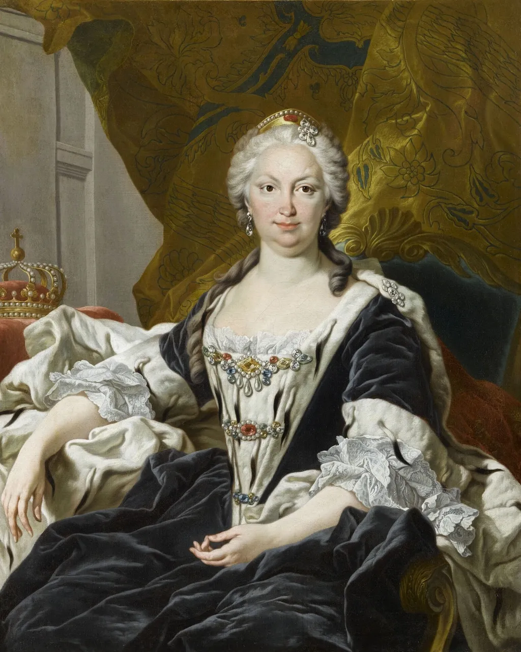 Elisabeth Farnese, Queen of Spain (1692-1766), by Louis-Michel van Loo, oil, 1745