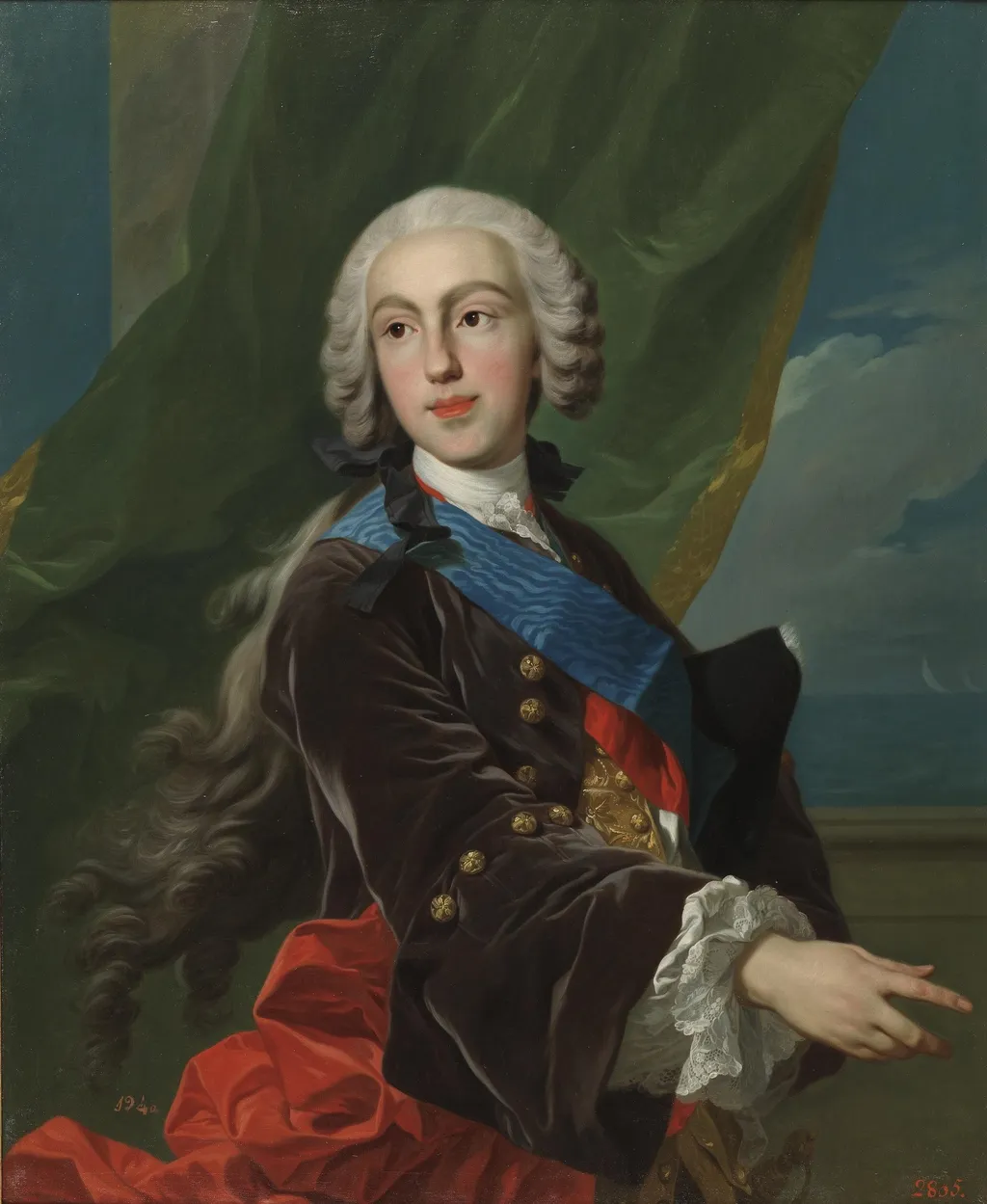 Felipe de Borbón y Farnesio, Infante of Spain, Duke of Parma, by Louis-Michel van Loo, oil, 1739