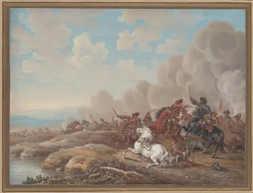 Cavalry Battle by a River, by Louis-Nicolas van Blarenberghe