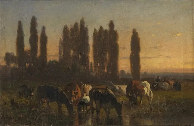 Koeien in de weide, by Louis Robbe, oil, 1806