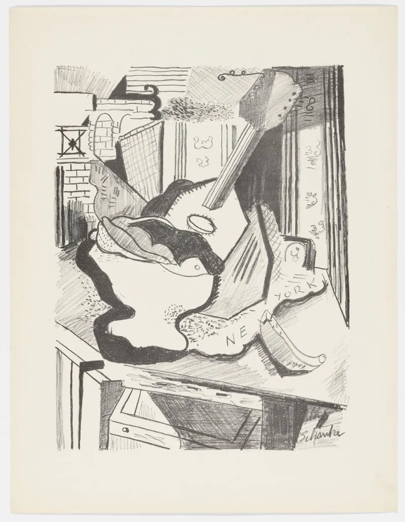 Untitled, by Louis Schanker, ink, 1937