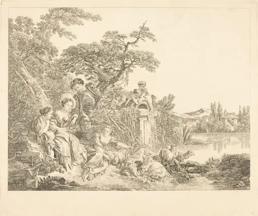Les présents du berger, by Louis-Simon Lempereur