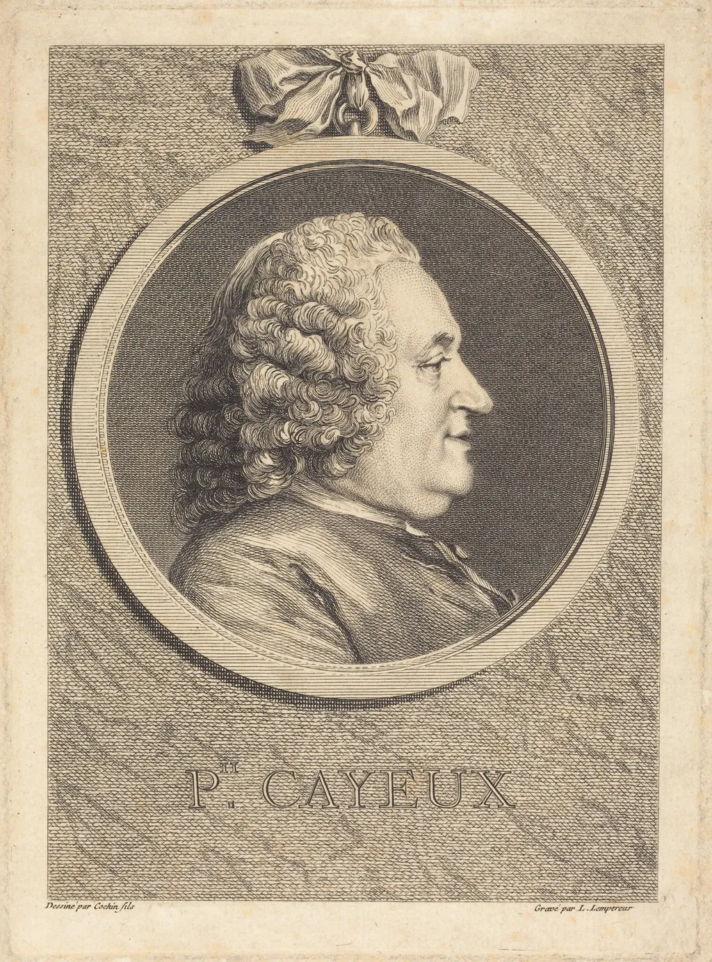 Philippe Cayeux, by Louis-Simon Lempereur, ink, 1768