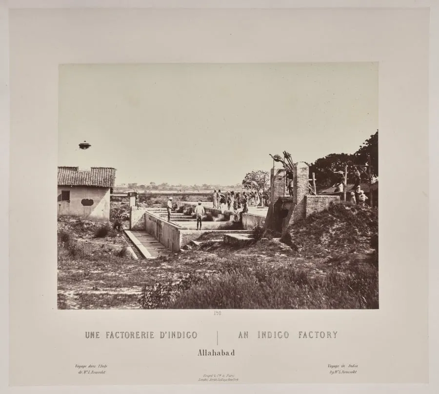 An Indigo Factory, Allahabad, by Louis-Théophile Marie Rousselet, 1866