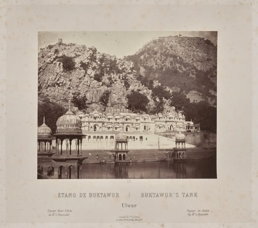 Buktawur's Tank, Ulwur, by Louis-Théophile Marie Rousselet, 1866