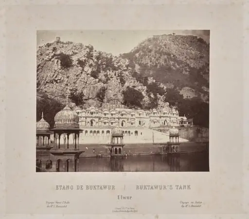 Buktawur's Tank, Ulwur, by Louis-Théophile Marie Rousselet